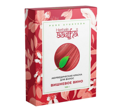 Аюрведическая краска для волос Вишневое вино Ааша Хербалс (Aasha Herbals), 100 г.