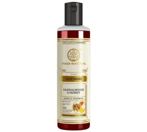 Средство для умывания «Сандаловое дерево и Мёд» Кхади Натурал (Face wash Sandalwood & Honey Khadi Natural), 210 мл.