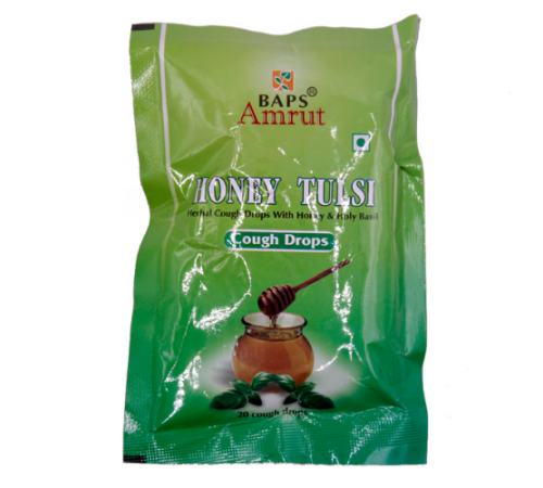 Леденцы от кашля Мед и Тулси Бапс Амрут (Honey & Tulsi Cough Drops Baps Amrut), 20 шт.