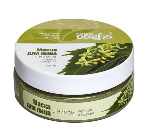 Маска для лица с Нимом для глубокого очищения кожи Ааша Хербалс (Aasha Herbals), 150 мл.