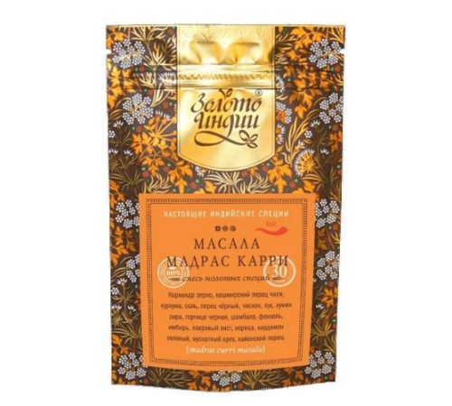 Карри Масала Мадрас Золото Индии (Madras Curry Masala), 30 г.