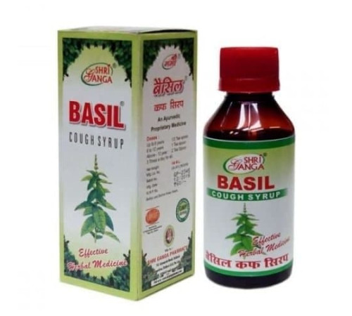 Сироп от кашля Базилик Шри Ганга (Basil Cough Syrup Shri Ganga), 100 мл.