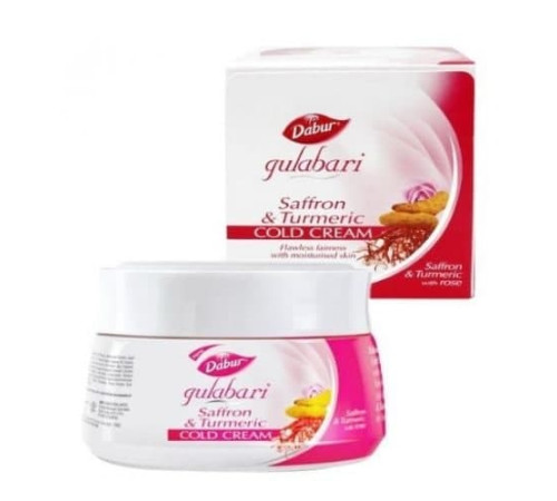Крем для лица Гулабари с Шафраном, Куркумой и Розой Дабур (Gulabari Saffron & Turmelic with Rose Gold Cream Dabur), 30 г.