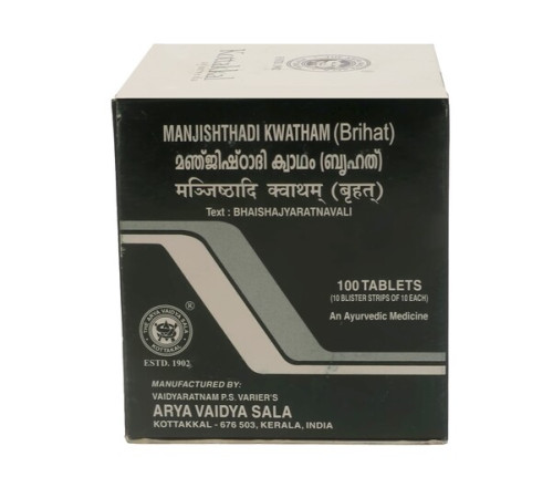 Манджиштхади Кватхам Арья Вадья Сала Коттаккал (Manjishthadi Kwatham Arya Vaidya Sala Kottakkal), 100 таб.