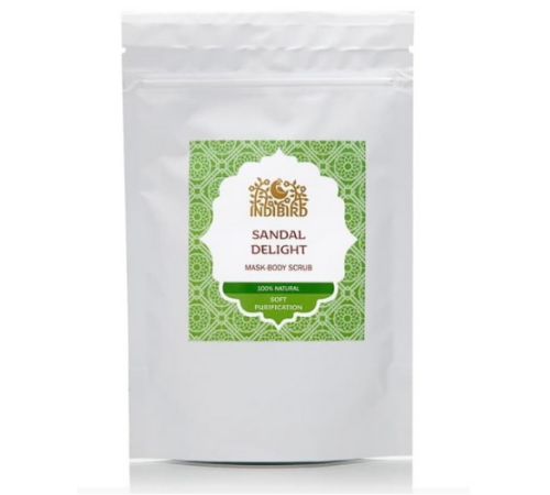 Скраб-маска для тела Сандаловое наслаждение Индиберд (Sandal Delight Mask Body Scrub Indibird), 100 г.