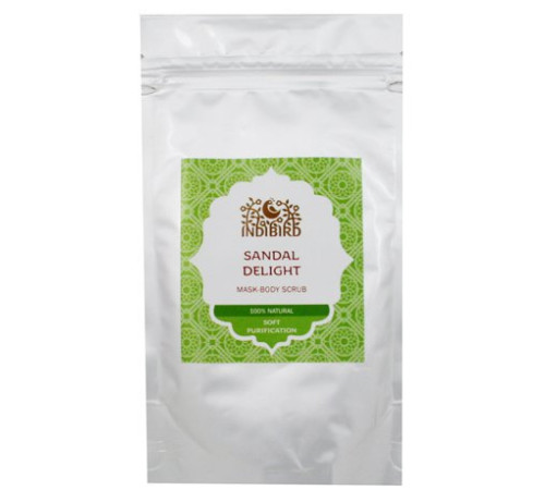 Скраб-маска для тела Сандаловое наслаждение Индиберд (Sandal Delight Mask Body Scrub Indibird), 100 г.
