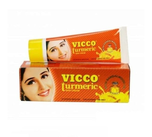 Крем с Куркумой и Сандаловым маслом Викко (Turmeric skin cream with Sandalwood oil Vicco), 15 г.