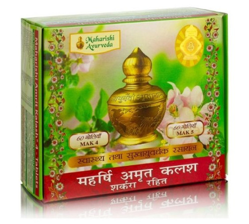 Амрит Калаш без сахара Махариши Аюрведа (Amrit Kalash Sugar free Maharishi Ayurveda), 60+60 таб.