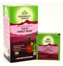 Чай Тулси Сладкая роза Органик Индия (Tulsi sweet rose Organic India), 25 пак.