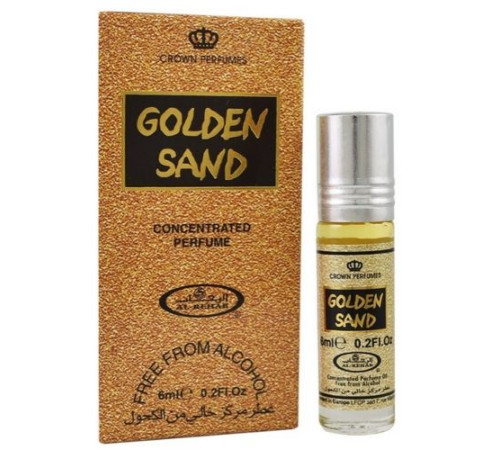 Духи масляные арабские женские Золотой песок Аль Рехаб (Golden Sand Al Rehab), ролик 6 мл.