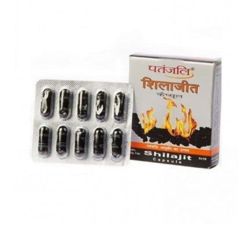 Шиладжит в капсулах Патанджали (Shilajeet Capsule Patanjali), 20 кап.