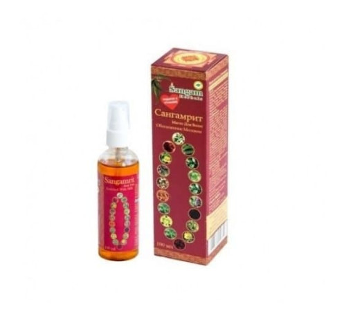 Масло для волос обогащённое молоком «Сангамрит» Сангам Хербалс (Ayurvedic Hair Oil «Sangamrit» enriched with milk Sangam Herbals), 100 мл.