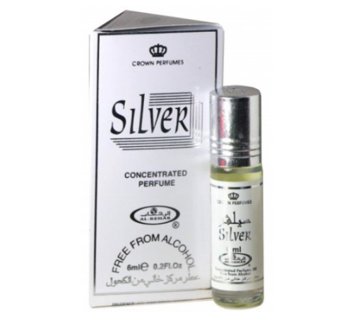 Духи масляные арабские Серебро Аль Рехаб (Silver Al Rehab), ролик 6 мл.