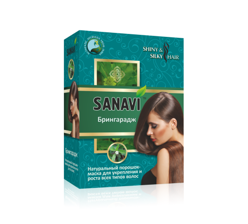 Аюрведический порошок для волос Брингарадж Санави (Sanavi), 100 г