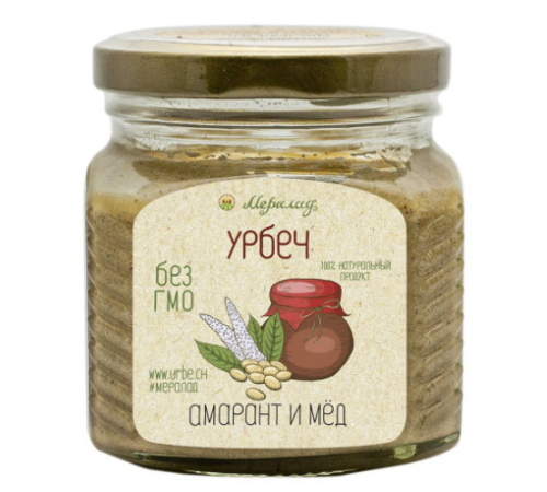 Урбеч амарант и мёд Мералад, 230 г.