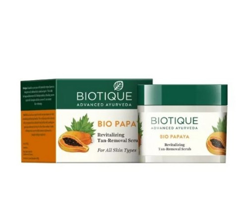Восстанавливающий скраб для удаления загара Био Папайя Биотик (Bio Papaya Revitalizing Tan-Removal Scrub Biotique), 75 г.