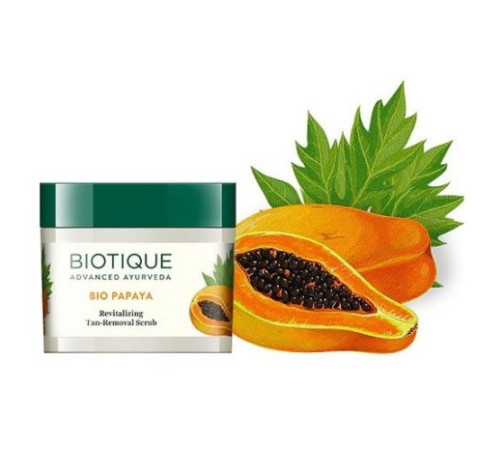 Восстанавливающий скраб для удаления загара Био Папайя Биотик (Bio Papaya Revitalizing Tan-Removal Scrub Biotique), 75 г.