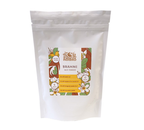 Брами в порошке Индиберд (Brahmi Hair Powder Indibird), 100 г.