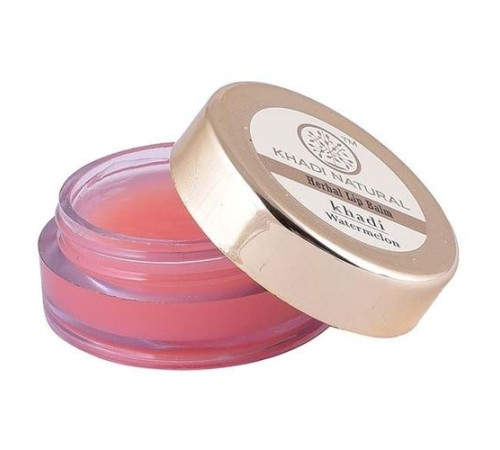 Бальзам для губ «Арбуз» с пчелиным воском и мёдом Кхади Натурал (Herbal Lip Balm Watermelon with Beeswax & Honey Khadi Natural), 5 г.