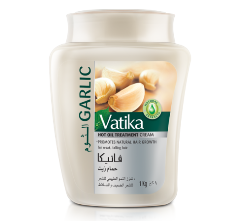 Маска Дабур Ватика Чеснок для активного роста волос (Dabur Vatika Garlic Hot Oil Treatment Cream), 500 г.
