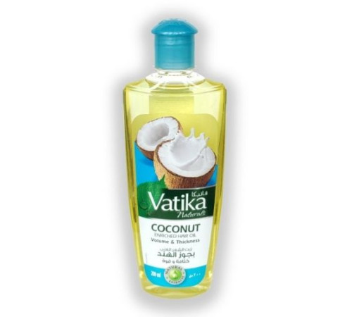 Масло для волос обогащенное кокосом «Объем и толщина» Дабур Ватика (Coconut Enriched Hair oil Volume & Thickness Dabur Vatika), 200 мл.