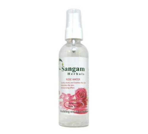 Тонер «Розовая вода» Сангам Хербалс (Ayurvedic Skin Toner Rose Water Sangam Herbals), 100 мл.