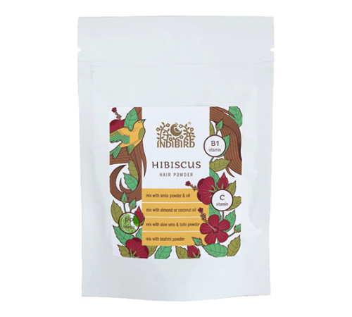 Порошок из лепестков Гибискуса Индиберд (Hibiscusl Powder Indibird), 40 г.