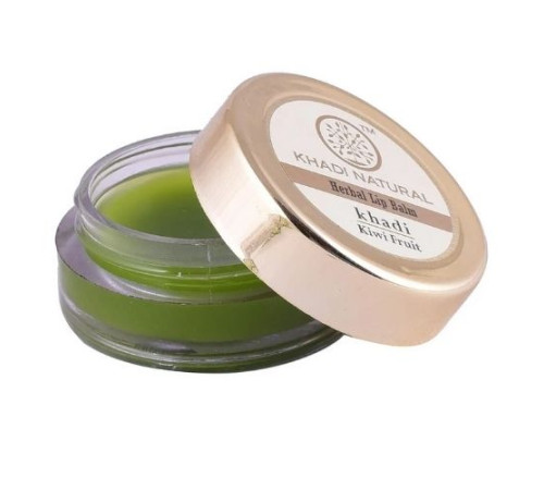 Бальзам для губ «Киви» с пчелиным воском и мёдом Кхади Натурал (Herbal Lip Balm Kiwi Fruit with Beeswax & Honey Khadi Natural), 5 г.