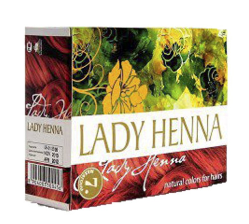 Краска для волос на основе хны Леди Хенна махагони (Lady Henna), 6 х 10 г.