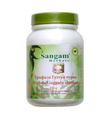 Трифала Гуггул чурна Сангам Хербалс (Triphala Guggulu Churnam Sangam Herbals), 100 г.