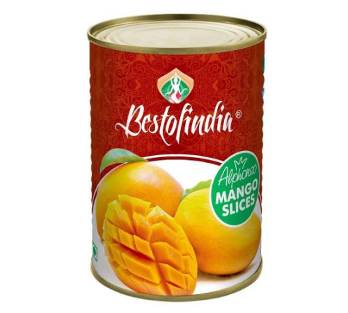 Манго Альфонсо кусочки Бестофиндия (Mango Alphonso Slices Bestofindia), 450 г.