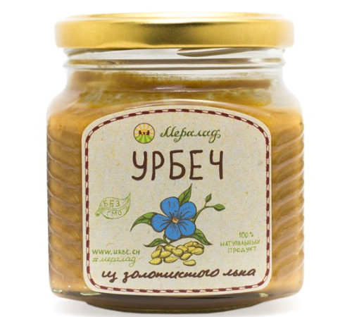 Урбеч из золотистого льна, 230 г.