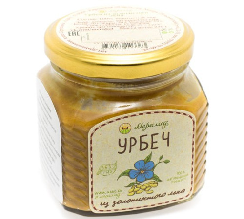 Урбеч из золотистого льна, 230 г.