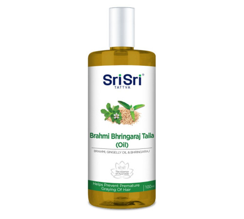Масло для волос Брахми Бринградж Шри Шри Таттва (Bramhi Bhringraj Oil Sri Sri Tattva), 100 мл.