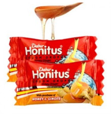 Леденцы от кашля Хонитус Мед и Имбирь Дабур (Cough Drop Honitus Honey & Ginger Dabur), 10 шт.