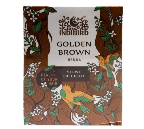 Хна золотисто-коричневая Индиберд (Henna Golden Brown Indibird), 100 г.