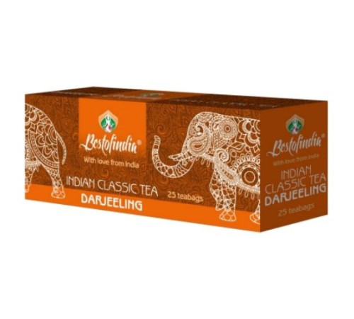 Чай черный индийский пакетированный Дарджилинг Бестофиндия (Darjeeling Indian Classic Tea Bestofindia), 25х2 г.