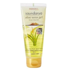 Гель Алоэ Вера «Саундарья» с Шафраном и Сандалом Патанджали (Saundarya Aloe Vera Gel Cesar Chandan Patanjali), 60 мл.