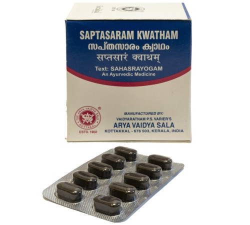 Саптасарам Кватхам Арья Вадья Сала Коттаккал (Saptasaram Kwatham Arya Vaidya Sala Kottakkal), 100 таб.