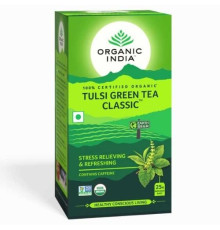 Чай Тулси Зелёный Классический Органик Индия (Tulsi green tea classic Organic India), 25 пак.
