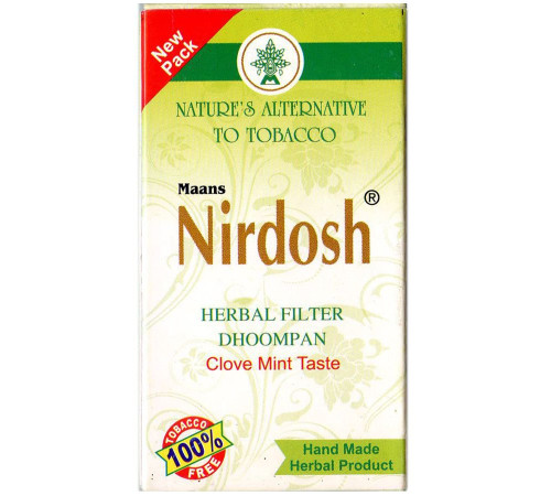 Аюрведический ингалятор с фильтром Нирдош (Maans Nirdosh Herbal Filter Dhoompan Clove Mint Taste), 10 шт.