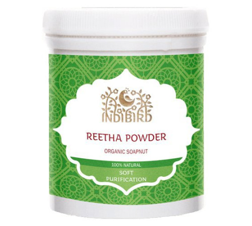 Мыльные орешки в порошке Индиберд (Reetha Powder Organic Soapnut Indibird), 400 г.