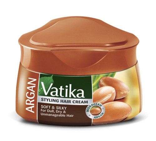 Крем для волос Дабур Ватика Арган Мягкость и гладкость (Dabur Vatika Argan Hair Cream), 140 мл.