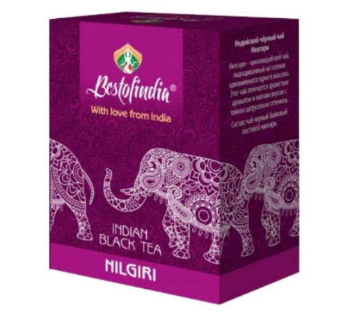 Чай чёрный индийский листовой Нилгири Бестофиндия (Nilgiri Indian Black Tea Bestofindia), 100 г.