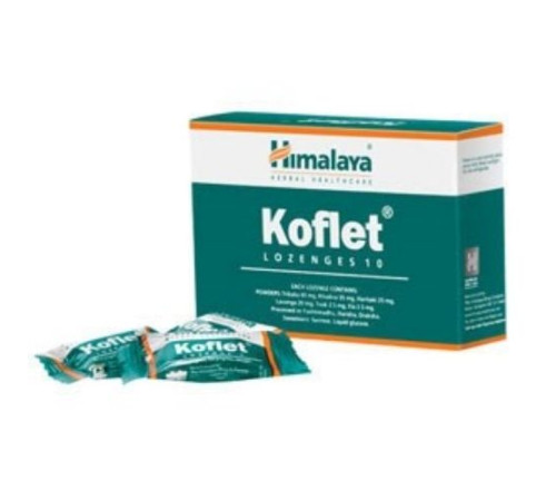 Леденцы от кашля и боли в горле Кофлет Хималая (Koflet Lozenges Himalaya), 10 шт.