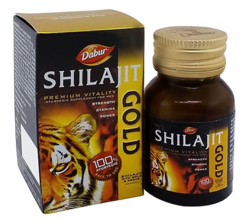 Шиладжит Голд Дабур (Shilajit Gold Dabur) - мужская сила, 20 капс.