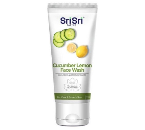 Средство для умывания с огурцом и лимоном Шри Шри Таттва (Cucumber Lemon Face Wash Sri Sri Tattva), 100 мл.