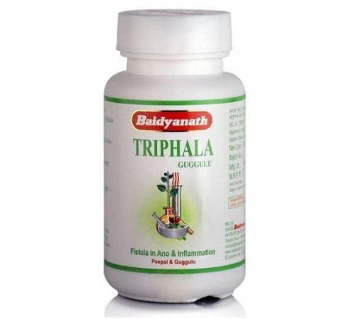 Трифала Гуггул Байдианат (Triphala Guggulu Baidyanath), 80 таб.