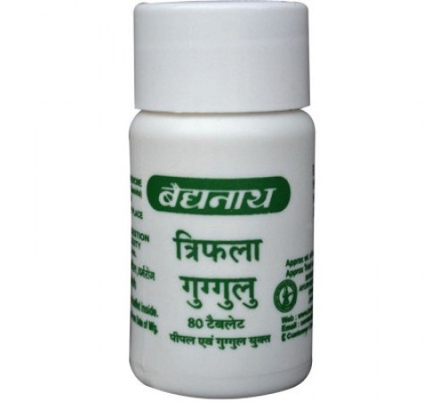Трифала Гуггул Байдианат (Triphala Guggulu Baidyanath), 80 таб.