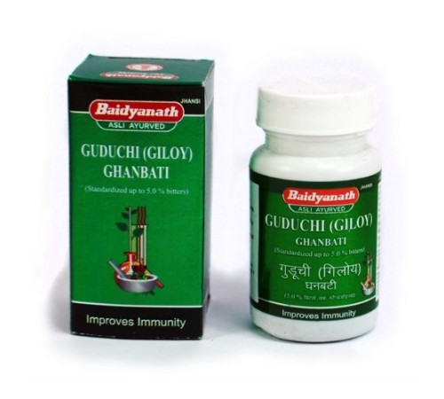 Гудучи (Гилой) гханбати Байдианат (Guduchi (giloy) ghanbati Baidyanath), 60 таб.